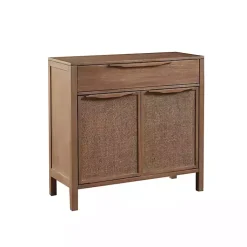 Kirklands Home Natural Wood 2-Door Cane Webbing Chest Tan Hot