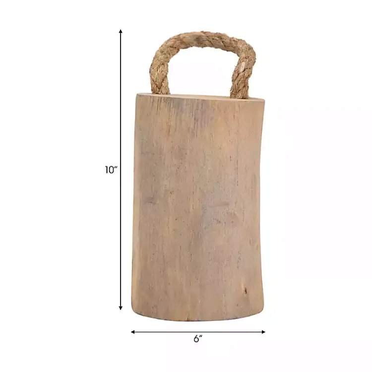 Decorative Accents>Kirklands Home Natural Wood Door Stopper Brown