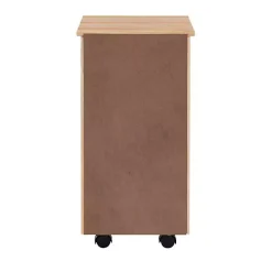 Kirklands Home Natural Wood 6-Drawer Cary Storage Cart Tan Best