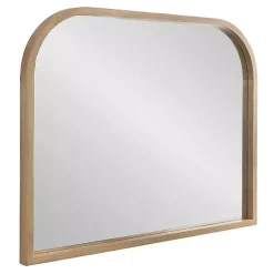 Kirklands Home Natural Wood Frame Arch Wall Mirror Tan
