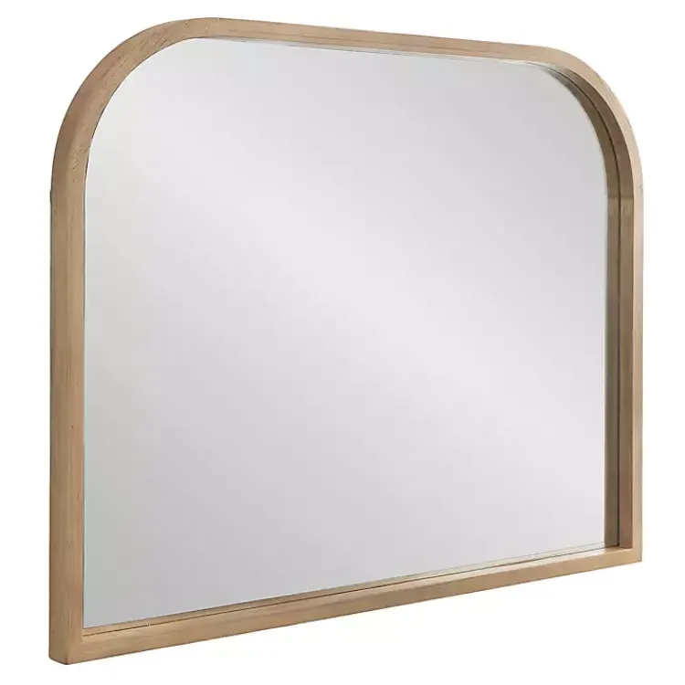 Kirklands Home Natural Wood Frame Arch Wall Mirror Tan