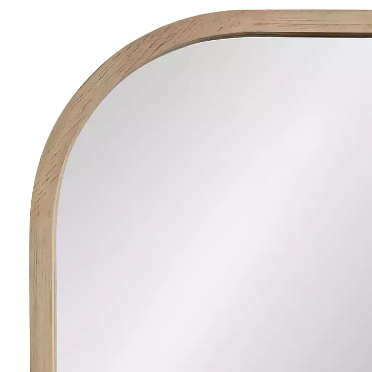 Kirklands Home Natural Wood Frame Arch Wall Mirror Tan