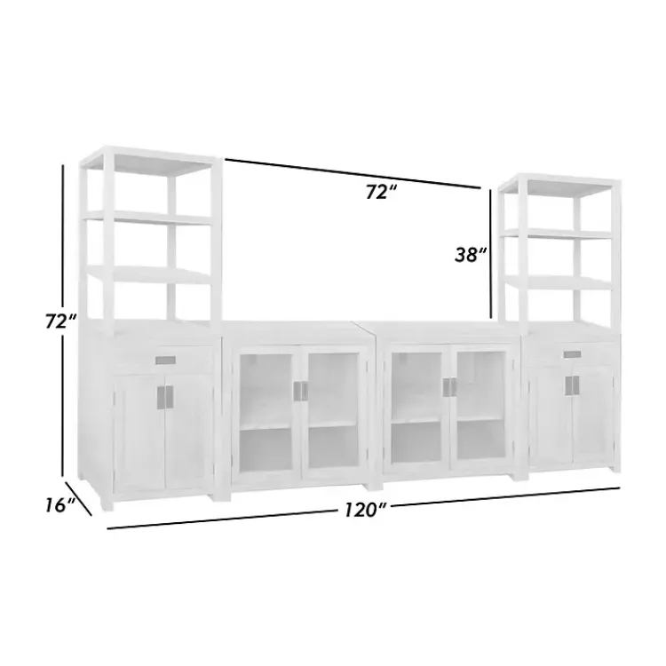 Kirklands Home Natural Wood Glass Door Modular Cabinet Tan Discount
