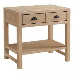 Kirklands Home Natural Wood Grain Open Shelf Nightsd Tan Online