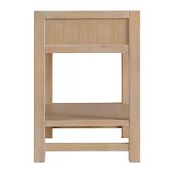 Kirklands Home Natural Wood Grain Open Shelf Nightsd Tan Online