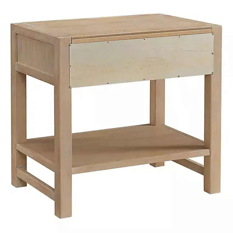 Kirklands Home Natural Wood Grain Open Shelf Nightsd Tan Online