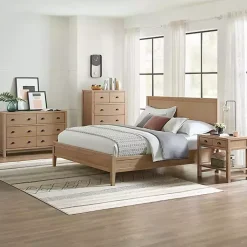 Kirklands Home Natural Wood Grain Panel King Bed Tan Online