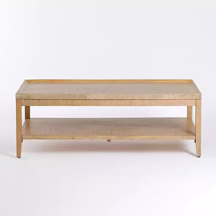 Kirklands Home Natural Wood Hughes Coffee Table Tan Online