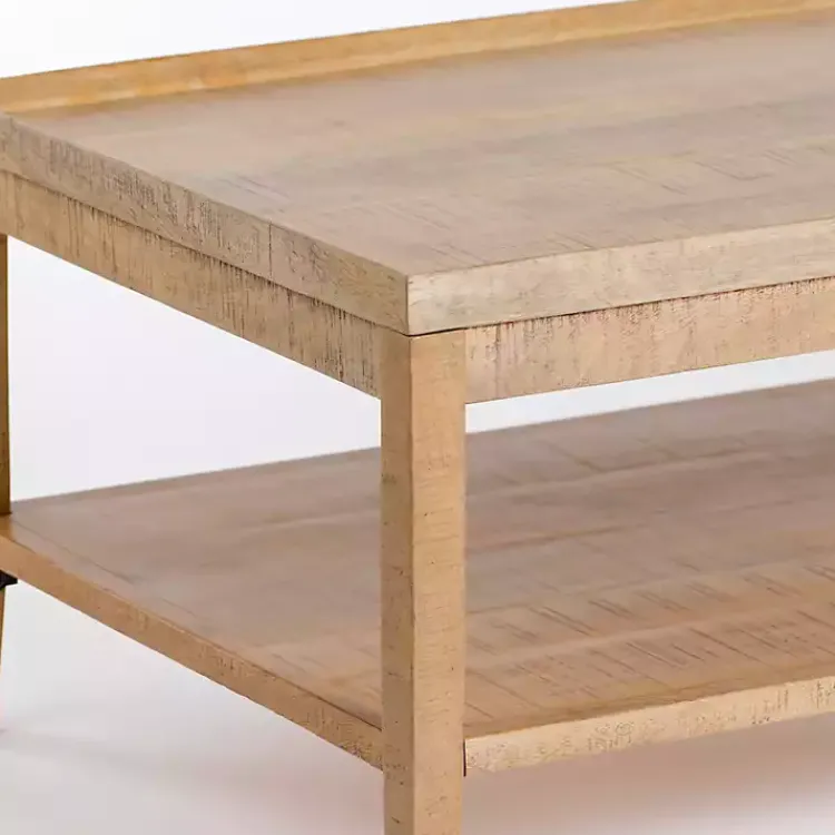 Kirklands Home Natural Wood Hughes Coffee Table Tan Online
