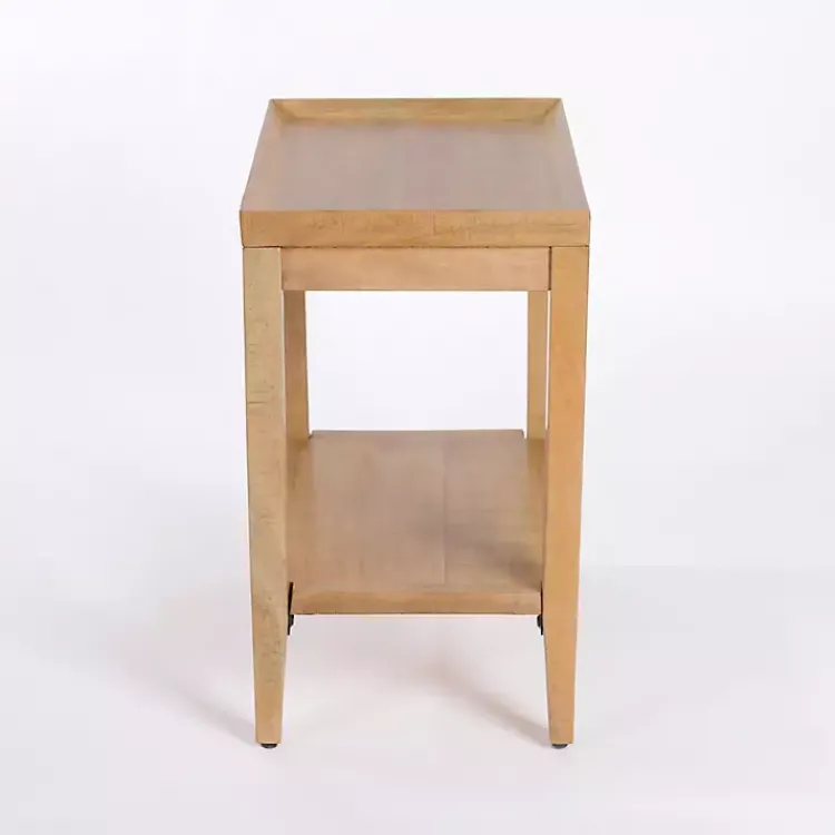 Kirklands Home Natural Wood Hughes Side Table Tan Online