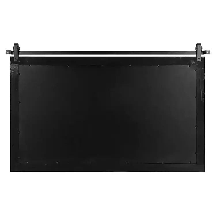 Kirklands Home Natural Wood Metal Barn Door Wall Mirror Hot