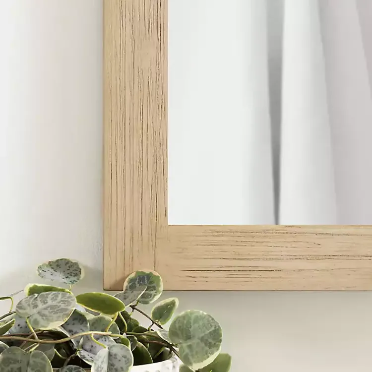 Kirklands Home Natural Wood Metal Barn Door Wall Mirror Hot