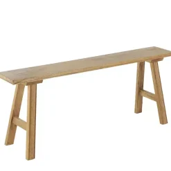Kirklands Home Natural Wood Narrow Rustic Bench Brown Discount
