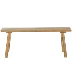 Kirklands Home Natural Wood Narrow Rustic Bench Brown Discount
