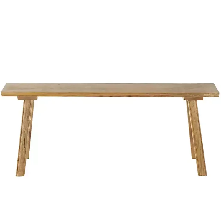 Kirklands Home Natural Wood Narrow Rustic Bench Brown Discount