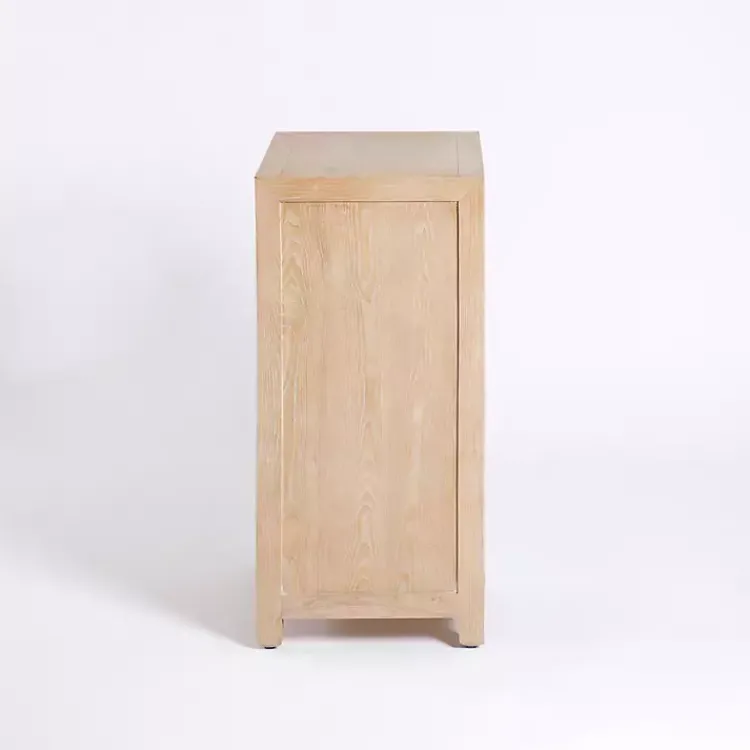 Kirklands Home Natural Wood Open Shelf Modular Cabinet Tan Hot