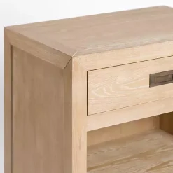 Kirklands Home Natural Wood Open Shelf Modular Cabinet Tan Hot