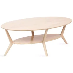 Kirklands Home Natural Wood Oval Nile Coffee Table Tan