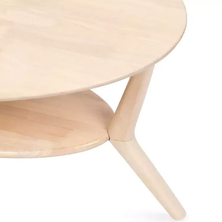 Kirklands Home Natural Wood Oval Nile Coffee Table Tan