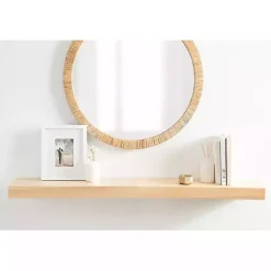 Kirklands Home Natural Wood 2-pc. Floating Shelves, 24 in. Clearance