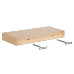 Kirklands Home Natural Wood 2-pc. Floating Shelves, 18 in.