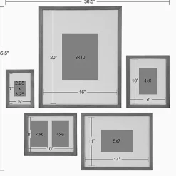 Kirklands Home Natural Wood 5-pc. Gallery Wall Picture Frame Set Best