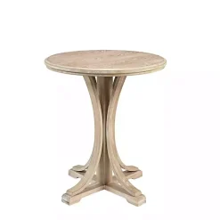 Kirklands Home Natural Wood Pedestal Martha Stewart Accent Table New