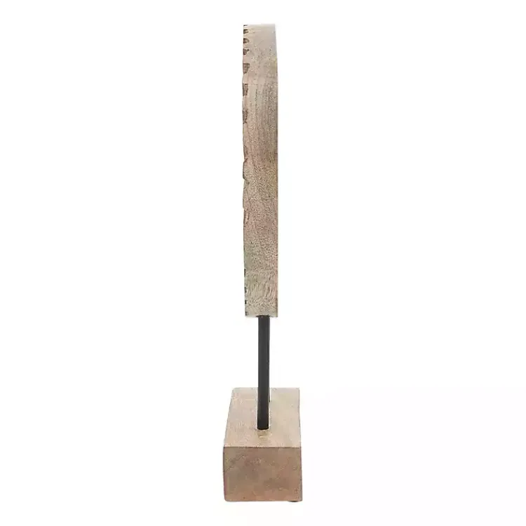 Statues & Figurines>Kirklands Home Natural Wood Pinwheel Figurine Tan