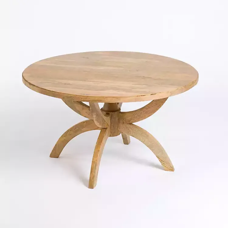 Kirklands Home Natural Wood Round Dori Coffee Table Tan Best