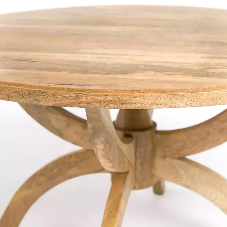 Kirklands Home Natural Wood Round Dori Coffee Table Tan Best