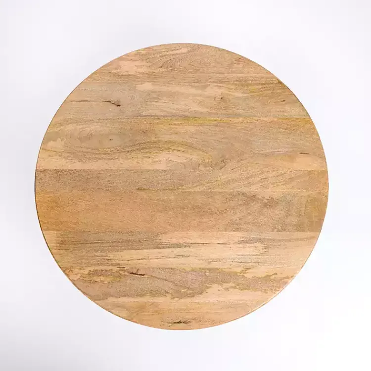 Kirklands Home Natural Wood Round Dori Coffee Table Tan Best