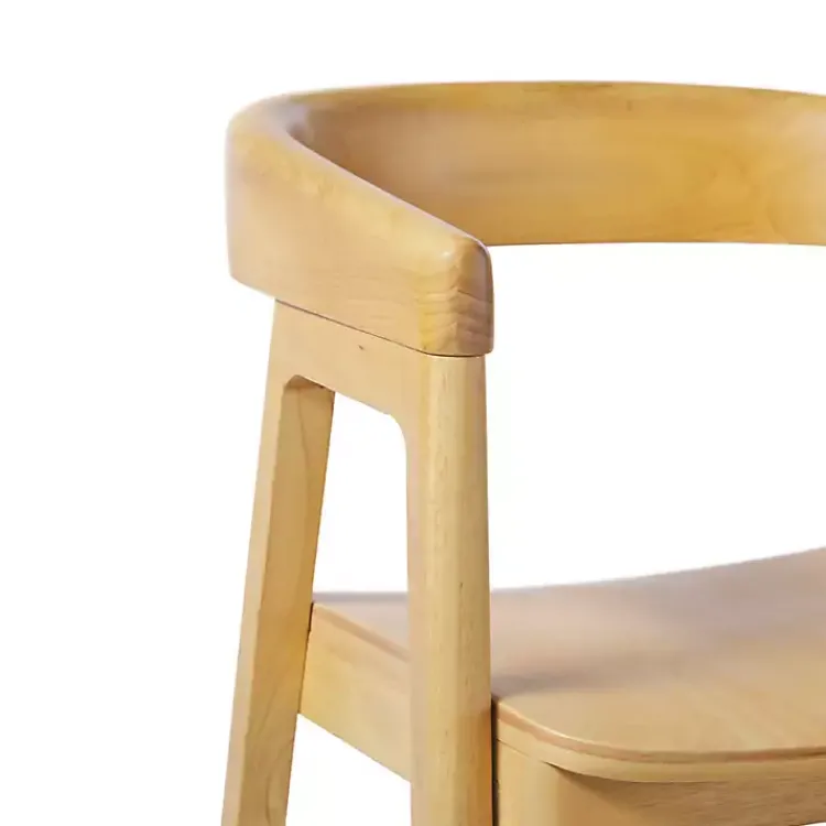 Kirklands Home Natural Wood Rounded Modern Counter Stool Tan Outlet