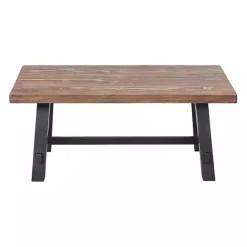 Kirklands Home Natural Wood Sawhorse Coffee Table, 42x24 in. Tan Online