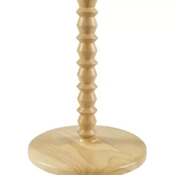 Kirklands Home Natural Wood Spindle Paduak Floor Lamp Tan Clearance