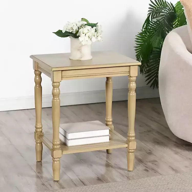 Kirklands Home Natural Wood Sybil Accent Table Tan Discount