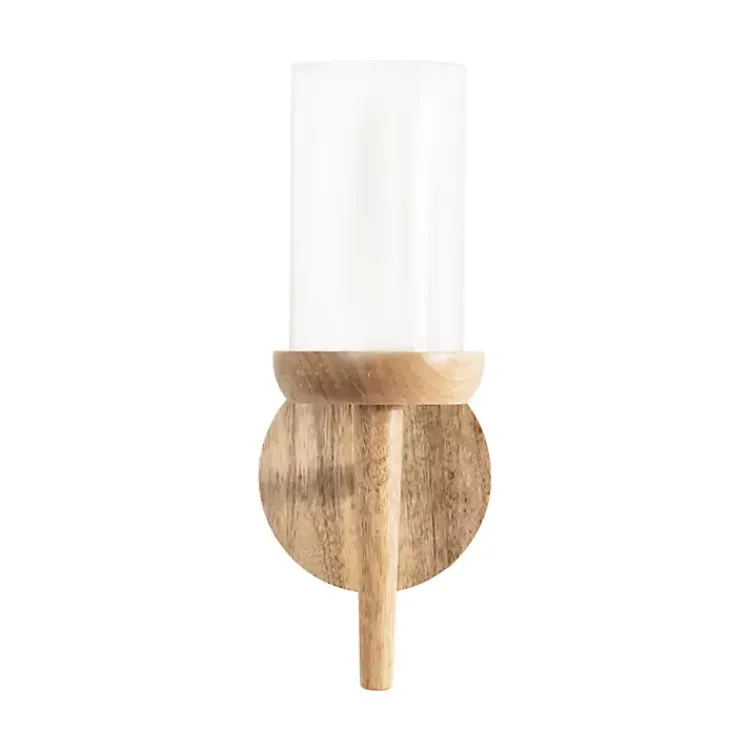 Sconces>Kirklands Home Natural Wood Torch Sconce