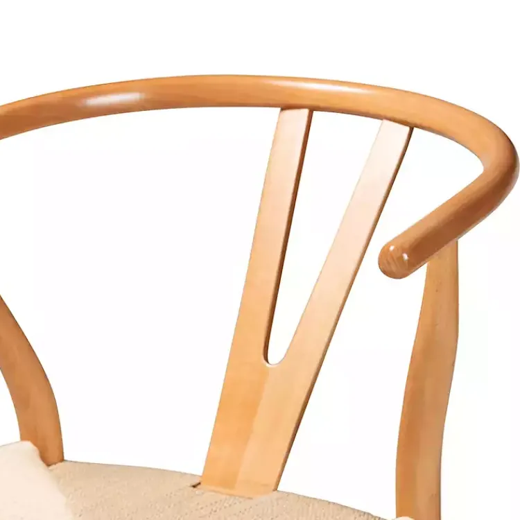 Kirklands Home Natural Wood Woven Yarn Seat Bar Stools, Set of 2 Tan Discount