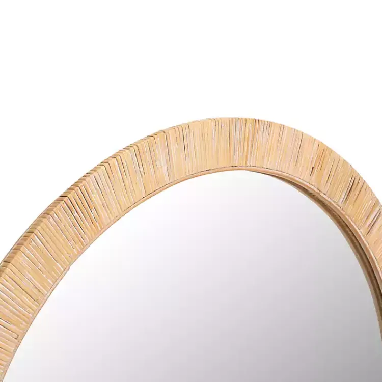 Kirklands Home Natural Wood Wrapped Mila Wall Mirror New