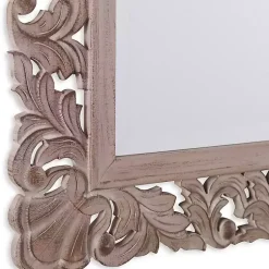 Kirklands Home Natural Wooden Beveled Wall Mirror Online