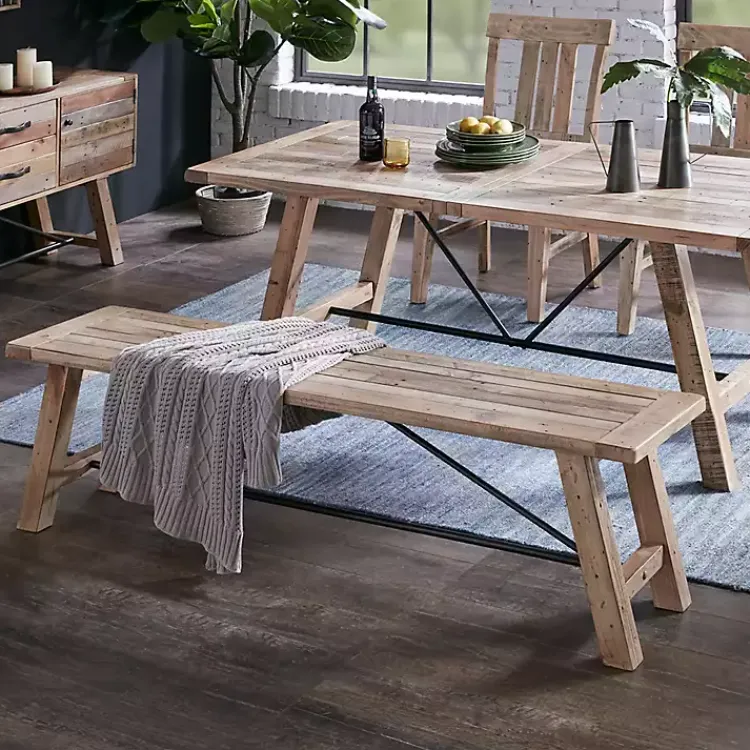 Kirklands Home Natural Wooden Sonoma Dining Bench Tan Sale