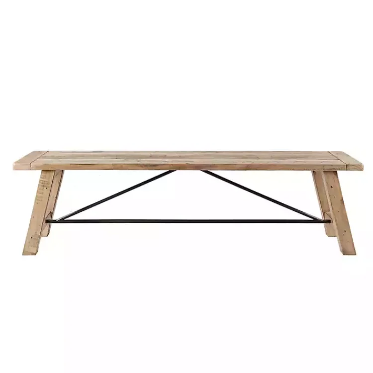 Kirklands Home Natural Wooden Sonoma Dining Bench Tan Sale