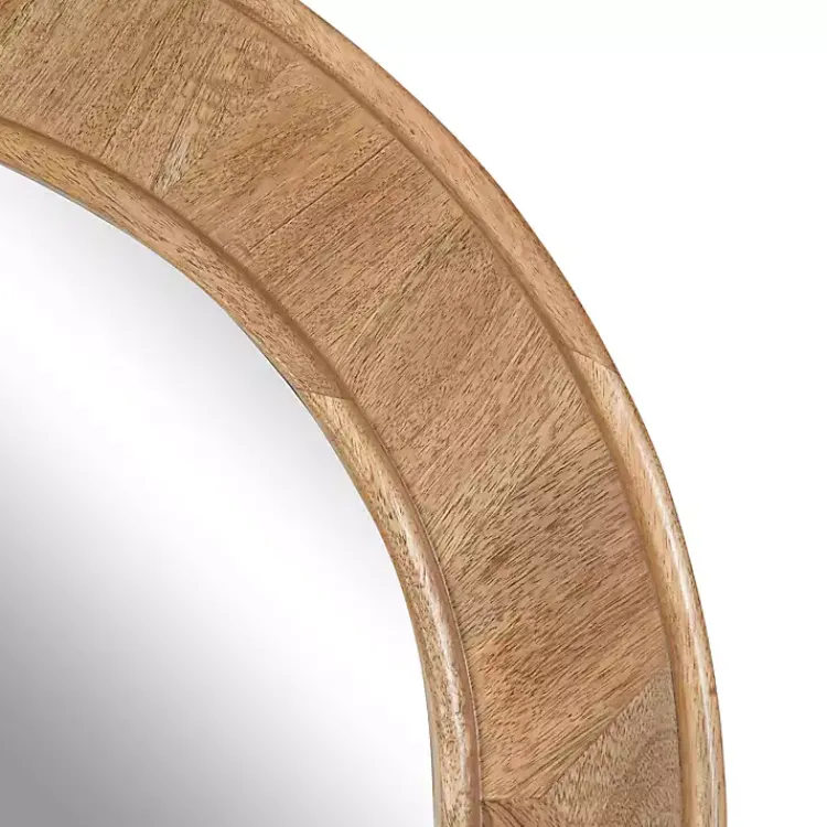 Kirklands Home Natural Woodgrain Round Wall Mirror Brown Online
