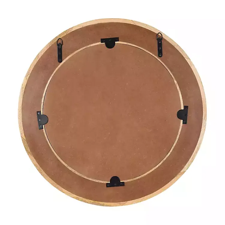 Kirklands Home Natural Woodgrain Round Wall Mirror Brown Online