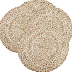 Kirklands Home Natural Woven Jute Placemats, Set of 4 Tan Online
