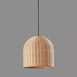 Kirklands Home Natural Woven Rat Pendant Light Tan Sale
