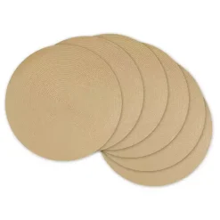 Kirklands Home Natural Woven Round Placemats, Set of 6 Tan Sale