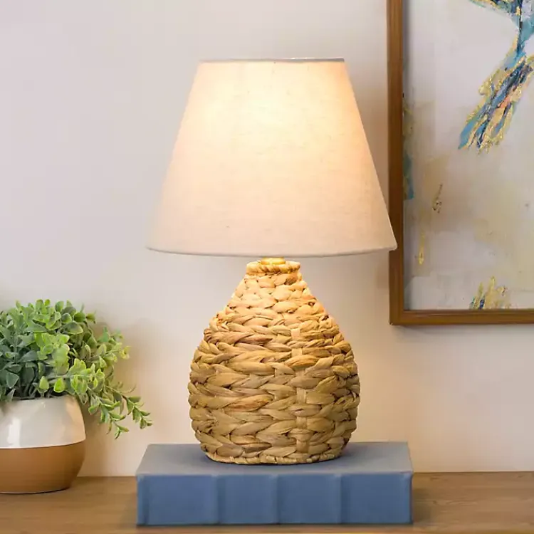 Kirklands Home Natural Woven Seagrass Table Lamp Tan New