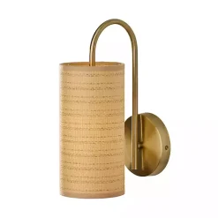 Sconces>Kirklands Home Natural Woven Shade Malina Wall Sconce