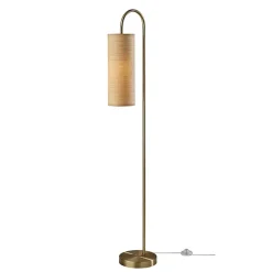 Kirklands Home Natural Woven Shade Malina Floor Lamp Tan Clearance