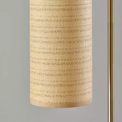 Kirklands Home Natural Woven Shade Malina Floor Lamp Tan Clearance